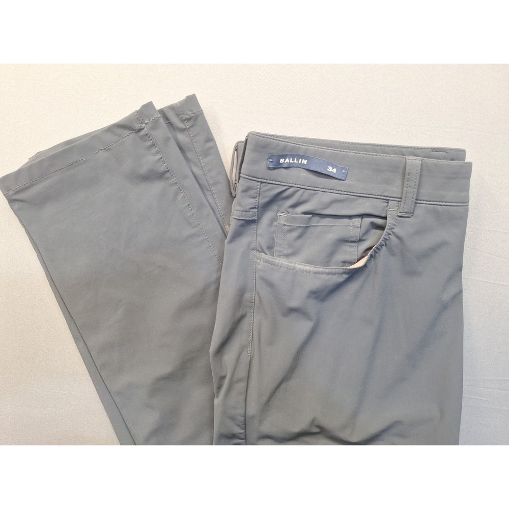 Ballin‎ Performance Golf Pants 34/34 Grey Crescent Stretch Lightweight Travel